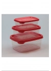 Plastik Saklama Kabı 3lü 400 Ml - 670 Ml - 1.2 Lt. Royaleks-BNM-0513