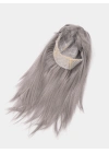 Platin Gri Gümüş Uzun Parti Peruğu