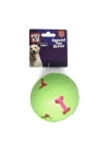 Playfull Işıklı Kemik Desenli Plastik Top Köpek Oyuncağı 7,5 Cm Yeşil