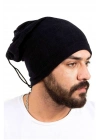 Polar Unisex İpli Bere ve Boyunluk Siyah
