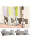 ®  Pratik Organizer 4lü Yapışkanlı Fırça Paspas Mop Fırça Sabitleyici Ergonomik Alet Aparatı
