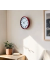 Premium Kırmızı 36 Cm Duvar Saati