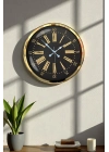 ® Prime Aurea Gold 52 Cm Metal Duvar Saati