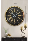 ® Prime Aurea Gold 52 Cm Metal Duvar Saati
