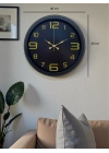 ® Prime Black 40 cm Metal Modern Tasarım Duvar Saati