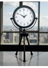 ® Prime Black Zarif Üç Ayaklı Metal Masa Saati