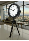 ® Prime Black Zarif Üç Ayaklı Metal Masa Saati