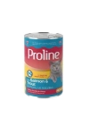 Proline Sos İçinde Et Parçacıklı Somonlu ve Alabalıklı Yetişkin Konserve Kedi Maması 1 Adet 400 Gr