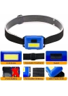Ps-t89 Mini Pilli Cob Led 3 Mod Su Geçirmez Kafa Feneri Lambası