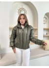 Puffer kısa mont haki st25534