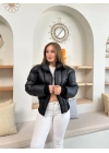 Puffer kısa mont siyah st25534