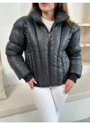 Puffer kısa mont siyah st25534