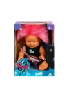 Punkçı Bebek Figürü 25 cm - Pembe Saçlı