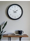 ® Pure Time Black 40 Cm Metal Duvar Saati
