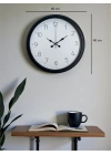 ® Pure Time Black 40 Cm Metal Duvar Saati