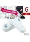 Pvc Kapı Pencere Emniyet Kilidi -  Pimapen Kilidi - Çelik - 6 Adet