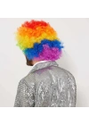 Rengarenk Kıvırcık Afro Bonus Peruk