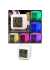 Renk Değiştiren Alarmlı Dijital Küp Saat