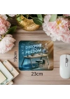 Renkli Disiplin ve Özgürlük Mesajlı Mousepad - 19x23 cm 2 mm Dikdörtgen İthal Baskılı Mouse Pad
