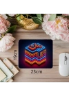 Renkli Geometrik Arka Planlı Mouse Pad - 19x23 cm 2 mm Dikdörtgen İthal Baskılı Mouse Pad