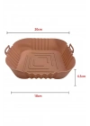 ®  Renkli Isıya Dayanıklı Yıkanılabilir Silikon Fırın Ve Airfryer Kare Model Pişirme Matı 20 Cm