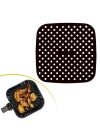 ®  Renkli Isıya Dayanıklı Yıkanılabilir Silikon Fırın Ve Airfryer Kare Pişirme Matı 21,5 Cm