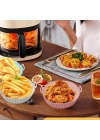 ®  Renkli Isıya Dayanıklı Yıkanılabilir Silikon Fırın Ve Airfryer Yuvarlak Model Pişirme Matı 20 Cm