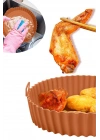 ®  Renkli Isıya Dayanıklı Yıkanılabilir Silikon Fırın Ve Airfryer Yuvarlak Pişirme Matı 20 Cm