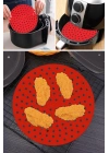 ®  Renkli Isıya Dayanıklı Yıkanılabilir Silikon Fırın Ve Airfryer Yuvarlak Pişirme Matı 20 Cm