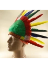 Renkli Kızılderili Başlığı Şapkası