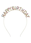 Renkli Kristal Taşlı Lüks Happy Birthday Taçı