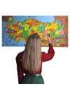 ®  Renkli Türkiye Haritası Manyetik Yapıştırıcı Gerektirmeyen Duvar Stickerı 118 CM * 56 CM