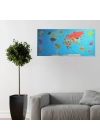 ®  Renkli Atlas Dünya Haritası Manyetik Yapıştırıcı Gerektirmeyen Duvar Stickerı 118 CM * 56 CM