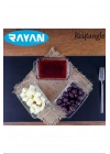 Reqtangle Tekli Dikdörtgen Cam Kahvaltılık Royaleks-81484