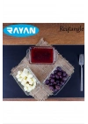 Reqtangle Tekli Dikdörtgen Cam Kahvaltılık Royaleks-81484