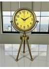 ® Retro Antique Üç Ayaklı Metal Eskitme Masa Saati