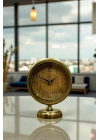 ® Retro Eskitme 25 x 20 Cm Metal Şık Masa Saati