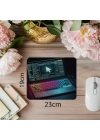 Retro-Fütüristik Dizüstü Bilgisayar Mouse Pad - 19x23 cm 2 mm Dikdörtgen İthal Baskılı Mouse Pad