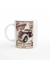 Retro Garage Servis Aracı Baskılı Kupa Bardak
