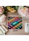 Retro Mekanik Klavye Temalı Mouse Pad - 19x23 cm 2 mm Dikdörtgen İthal Baskılı Mouse Pad