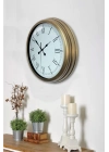 ® Retro Modern Roma Rakamlı 40 Cm Metal Duvar Saati