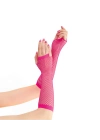 Retro Neon Fuşya File Parmaksız Eldiven 26 cm