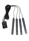 ® RGB Işıklı Araç İçi Aydınlatma Kumandalı 12li Led Işık Renk Değiştirebilen