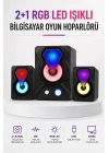 RGB LED Aydınlatmalı Bilgisayar Oyun Hoparlör Sistemi