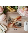 Ritimli Elips Desenli Sade Mouse Pad - 19x23 cm 2 mm Dikdörtgen İthal Baskılı Mouse Pad