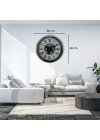 ® Roma Atlas  60 Cm Çarklı Krom Duvar Saati