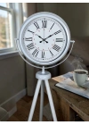 Roma Rakamlı Beyaz Tripod Ayaklı Saat