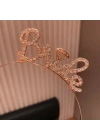 Rose Gold Renkli Taşlı “bride” Gelin Tacı – El Yazısı Yazı Tipiyle