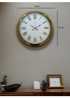 ® Royal White Gold 40 Cm Metal Duvar Saati