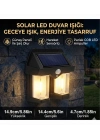 Rustik Ampul İkili Solar Duvar Aplik Güneş Enerjili Hareket Sensörlü
